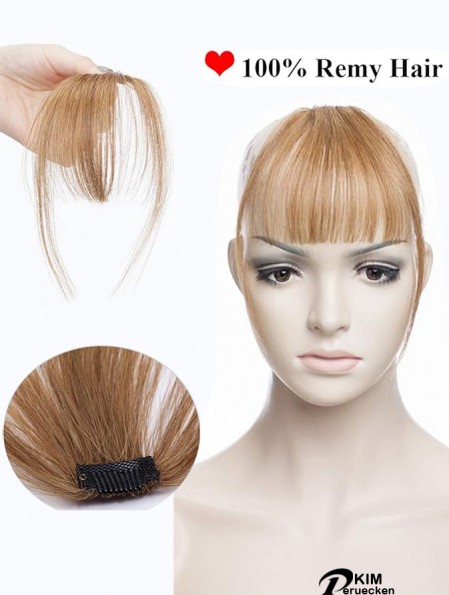 Clip in Fringe Menschliches Haar Light Bangs Gerade