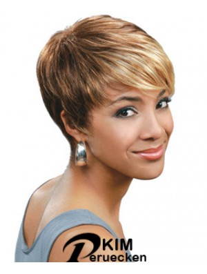 Blonde Boycuts Cropped Straight Capless Großhandel African Women Perücke