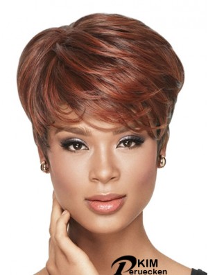 Cropped Red Wavy Boycuts Ideale Afroamerikanerperücken