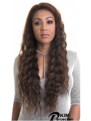 Wellige 22 Zoll Lace Front Brown Afroamerikaner Frisuren