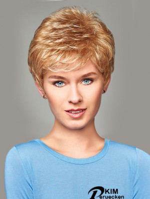 Kaufen Sie Synthetic With Capless Short Length Blonde Color