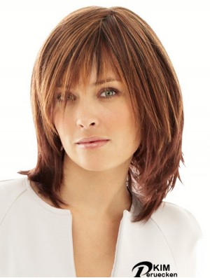 Synthetische Perücken Online UK Mit Monofilament Layered Cut Straight Style