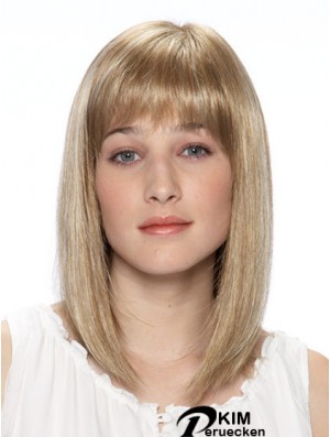 14 Zoll Blonde Straight Bobs Schulter Synthetische Spitze Front Perücke