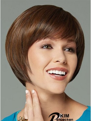 Kurze Bobs Straight Brown Top Synthetic Perücken