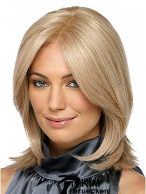 Schulterlange ohne Pony Straight Blonde Designed Synthetic Perücken