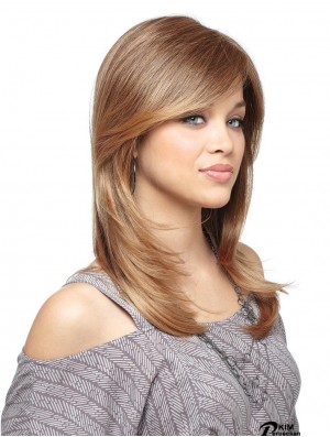 Beliebte Auburn Straight Layered Lace Front Long Perücken