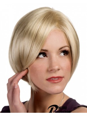 Straight Chin Länge Blonde 10  inchLace Front Frisuren Bob Perücken