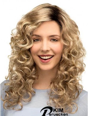 Curly Ideal 16  inchBlonde klassische lange Perücken