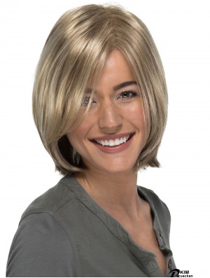 Capless Straight Blonde Bobs 11 Zoll Damen Synthetic Perücken