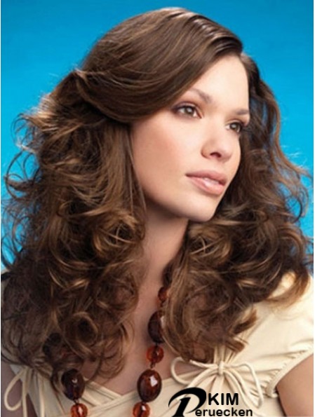 Curly Layered Long Brown Erschwingliche Lace Front Perücken