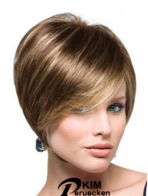 Capless Short Straight Brown Unglaubliche Bob Perücken