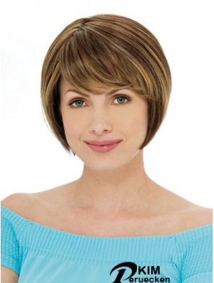 Capless Short Straight Auburn Ideale Bob Perücken