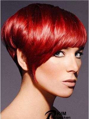 Boycuts Straight Red Capless Sassy Short Perücken