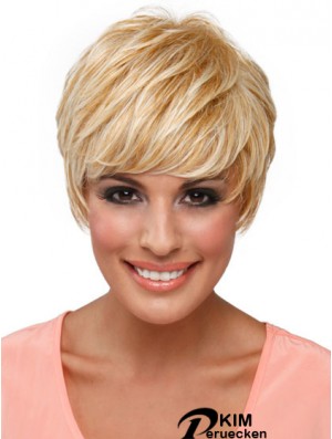 Boycuts Straight Blonde Capless Top Kurze Perücken