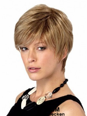 Boycuts Straight Blonde Capless Stilvolle kurze Perücken