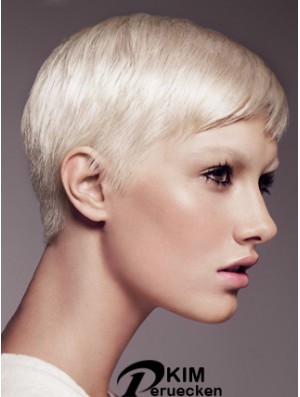 Capless Boycuts Short Straight 8  inchPlatinblonde Fabulous Fashion Perücken