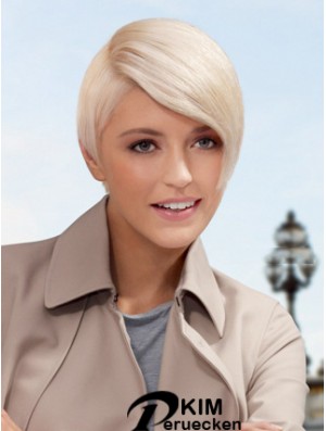 Lace Front Boycuts Short Straight 8  inchPlatinblonde Style Fashion Perücken