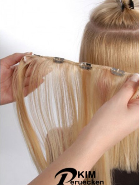 Haarverlängerungsclips Remy Straight Style Blonde Farbe