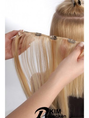 Flexibilität Blonde Straight Remy Echthaarspange In Haarverlängerungen
